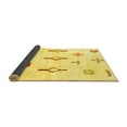 thumbnail image 2 of Ahgly Company Indoor Round Solid Yellow Modern Area Rugs, 5' Round, 2 of 4