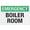 Warning Sign 3, variant on Emergency Boiler Room Sign 8"x12", Rust Free Aluminum Printed With Professional Graphics Easy To Mount, Indoor Outdoor Use for Home Business Boiler Room