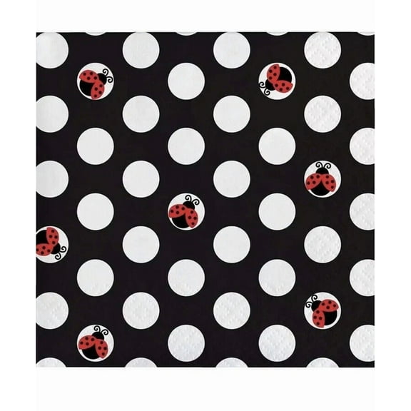 Ladybug Dessert Napkins Birthday Party Supplies Paper 16 Per Package