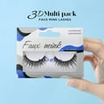 thumbnail image 2 of BEPHOLAN 3 Pairs False Eyelashes Faux Mink Lashes Synthetic Fiber Material Strip Fake Eyelashes Natural Look Lashes Reusable 100% Handmade XMZ24, 2 of 7