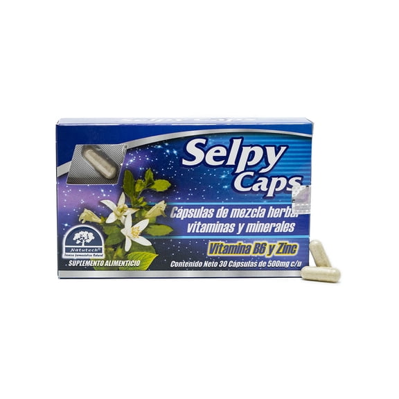 Selpy Caps Laboratorio Natutech 30 Cápsulas Combate Insomnio, Ansiedad y Estrés Laboratorio Natutech Combate el Insomnio la Ansiedad y el Estrés