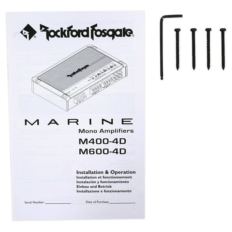 Rockford Fosgate M400-4D 400w Marine Boat 4-Ch. Amplifier