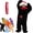 Black, variant on Big Mouth Monster Onesie Silly Monster Cartoon Soft Plush Coral Fleece Cozy Home Loungewear & Party No Shoes Included