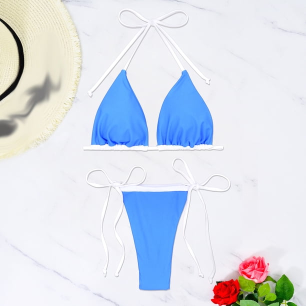 Traje de baño de 2 piezas para mujer, trajes de baño para mujer, traje de baño bikini de primavera/verano para mujer, conjunto de traje de baño de tres piezas con abertura