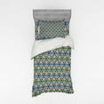 thumbnail image 2 of Ambesonne Moroccan Bedding Set 4 Pcs, Hexagon Stars Pattern, Queen, Green Blue Black, 2 of 3