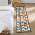 thumbnail image 3 of Yayeee Runner Rug for Bedroom 2'x6' Machine Washable Hallway Non Slip Mat, Green Checkered Daisy, 3 of 8