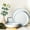 Mono White, variant on 12 Piece Melamine Dinnerware Set - Durable, Dishwasher Safe Black Plates and Bowls - Casual Dining, Parties, Camping Dish Set Mono