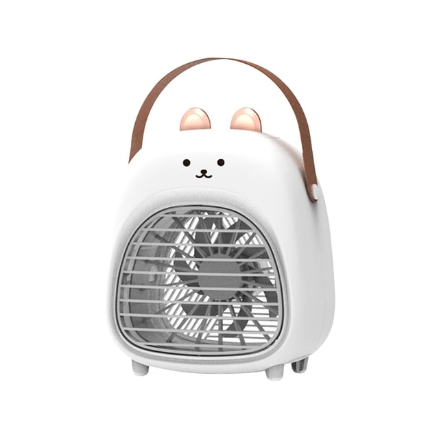 White Turbo Water Refrigeration Fan Usb Desktop Spray Fan Wind Circulation Portable Cooler High Efficiency Low Noise Quiet Operation Compact For Home Office Travel