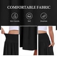 thumbnail image 6 of Asklazy Womens Flowy Long Maxi Skirt A-Line Long Skirt with Pockets Elastic High Waist,Black,S, 6 of 10