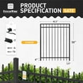 thumbnail image 2 of Fencer Wire Pack of 10 Heavy Duty Flat Top Fence Gate, 5FT Height x 4FT Width Outdoor Fence Gate, Anti-Rust Steel Gate for Fencing Barrier, Decorative Garden Gate for Residential, Yard, Pool, Patio, 2 of 9