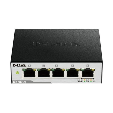 D-Link 5-Port EasySmart Managed Desktop Gigabit Switch, Energy Efficient, Easy Plug-and-Play Installation