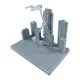 thumbnail image 4 of Base de soporte de exhibición para modelos con soporte seguro y dos adaptadores. Ligera y con estilo urbano. Gris 145x95x11cm, 4 of 9