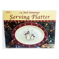 thumbnail image 1 of 14" Serving Platter Stoneware Snowman Microwave & Dishwasher Safe Royal Seasons, 1 of 1