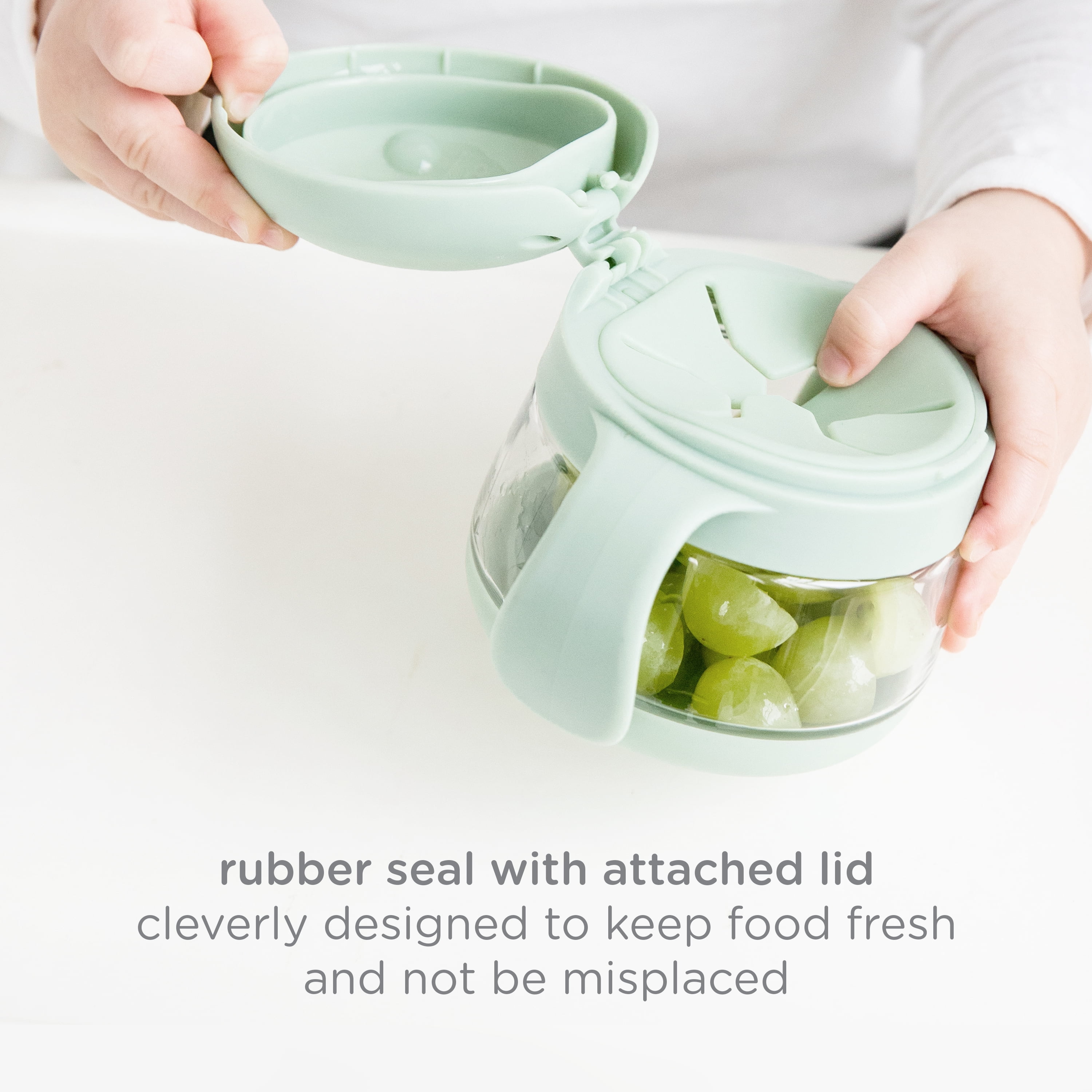 Ubbi Tweat Spill-Proof Snack Container for Toddlers & Kids, BPA-Free, Sage