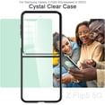 thumbnail image 2 of Case for Samsung Galaxy Z Flip 5 (2023) with Cover Screen Protector, Anti-Yellowing Transparent Thin Hard Phone Case for Galaxy Z Flip5 - Black Clear, 2 of 7