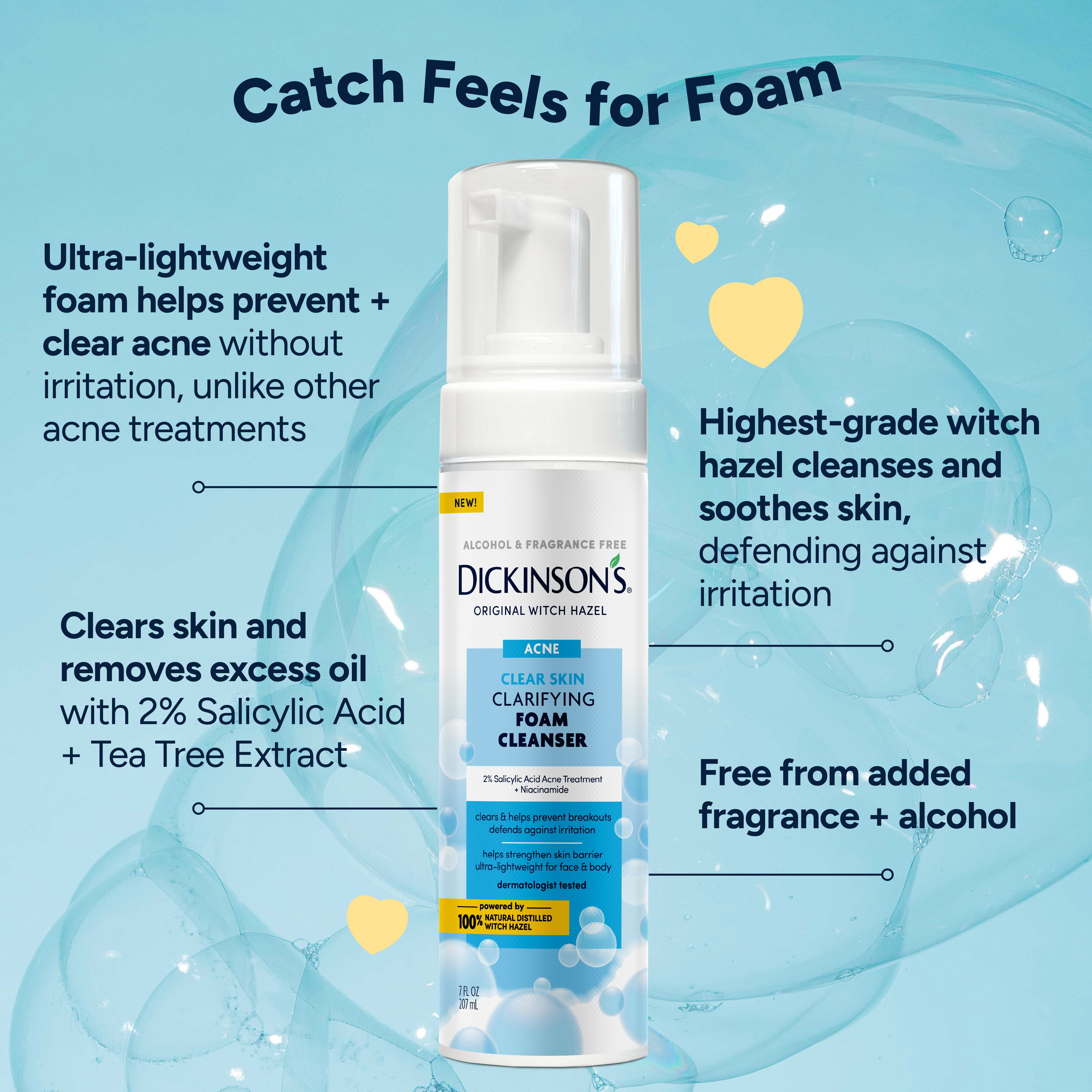 Dickinson's Clear Skin Clarifying Foam Cleanser, 7 fl oz