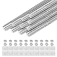 thumbnail image 1 of Uxcell 10-Set Fully Threaded Rod, M3x40mm 304 Stainless Steel Right Hand Thread Bar Studs with Nuts and Washers, 1 of 7