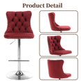 thumbnail image 6 of Swivel Bar Stools of 2, LegaHome Velvet Counter Height Barstools, 25-33 Inch Adjustable Height Bar Stools for Kitchen Counter, Modern Upholstered Kitchen Island Chairs, 300lbs Capacity, Burgundy, 6 of 8