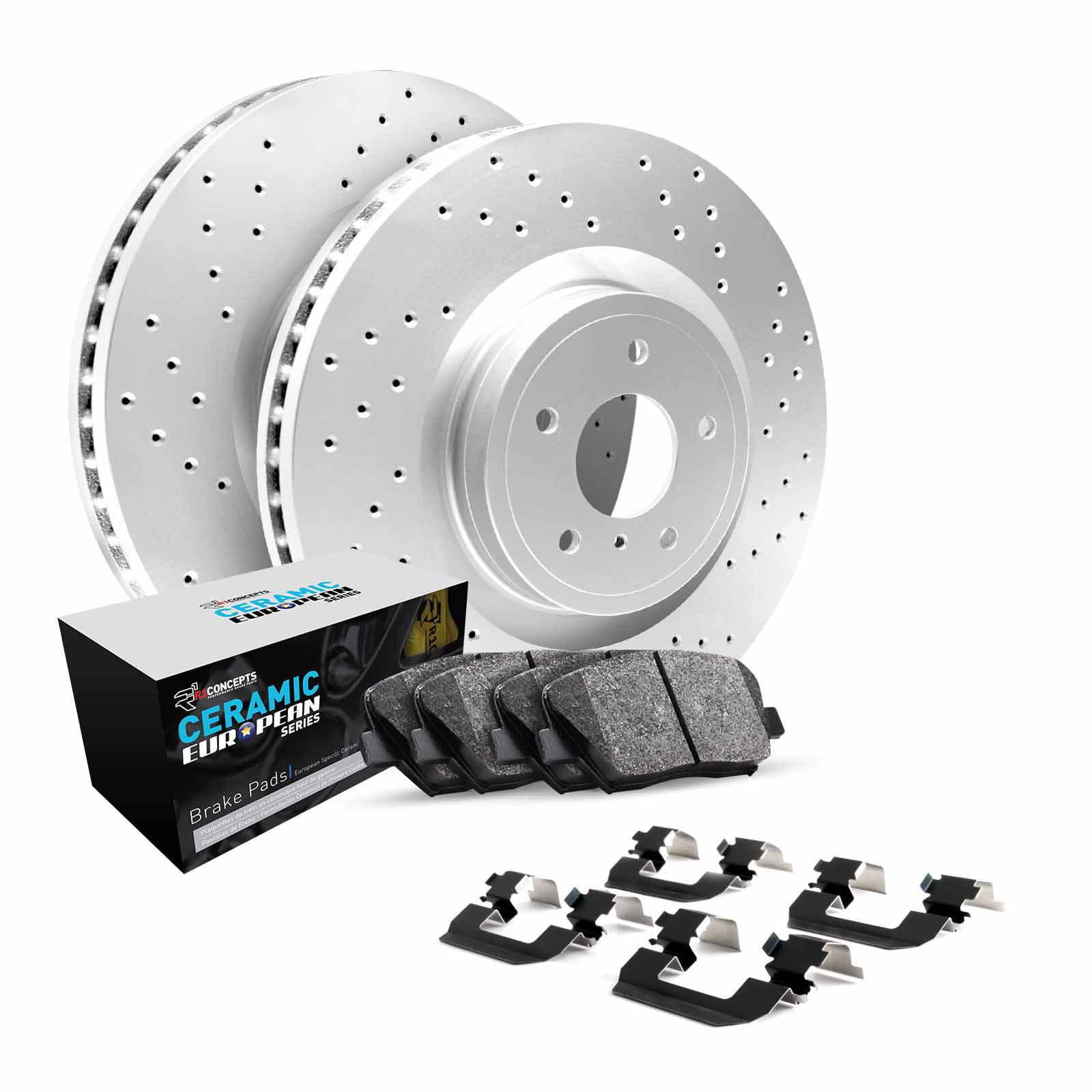 R1 Concepts Front Brakes and Rotors Kit, Front Brake Pads, Brake Rotors and  Pads, Euro Ceramic Brake Pads and Rotors
