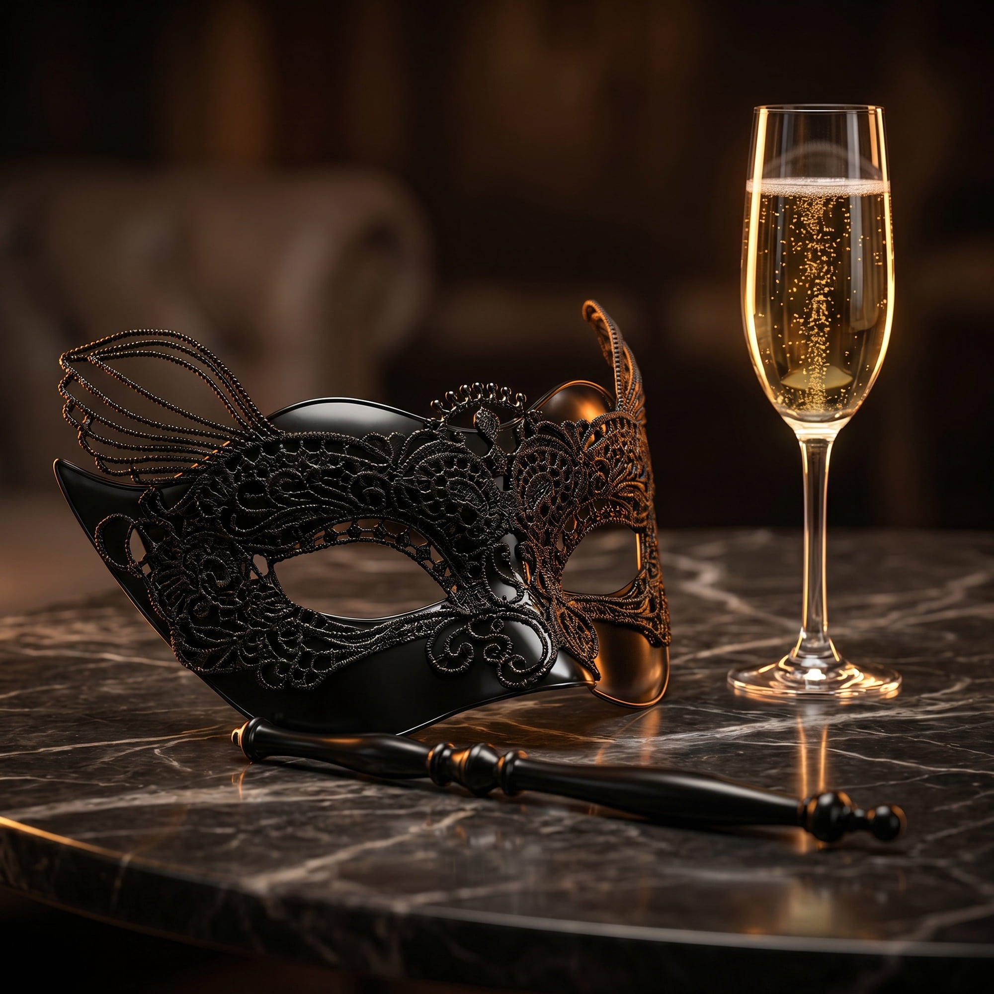 Unique Bargains Handheld Masquerade Mask with Stick Molded Venetian Plastic Eye Mask Black Cat Head 12.2" x 7.1"