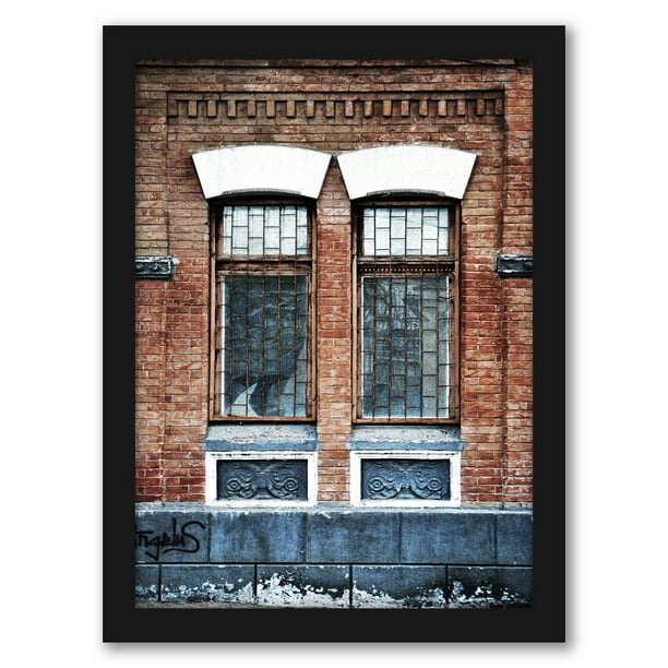 Americanflat Two Windows By Tanya Shumkina Black Frame Wall Art Com - How To Frame A Wall With Two Windows