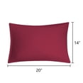 thumbnail image 6 of PiccoCasa 2 Pack Soft Microfiber Pillow Case, 14" x 20", Burgundy Zipper Closure, 6 of 7