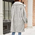 thumbnail image 5 of Jsaierl Womens Long Fuzzy Coat Fleece Winter Jacket Faux Fur Clothes Plus Size Open Front Cardigan Warm Coats Casual Outwear, 5 of 7