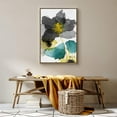 thumbnail image 3 of wall26 Framed Canvas Wall Art Large Black and Yellow Flowers Floral Plants Watercolor Abstract Contemporary Expressive for Living Room, Bedroom, Office - 16x24 inches, 3 of 4