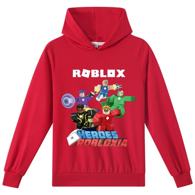 Roblox Chandails à Capuche Graphiques Légers à Manches Longues Chandail Décontracté pour Adolescents (8-16 Ans)