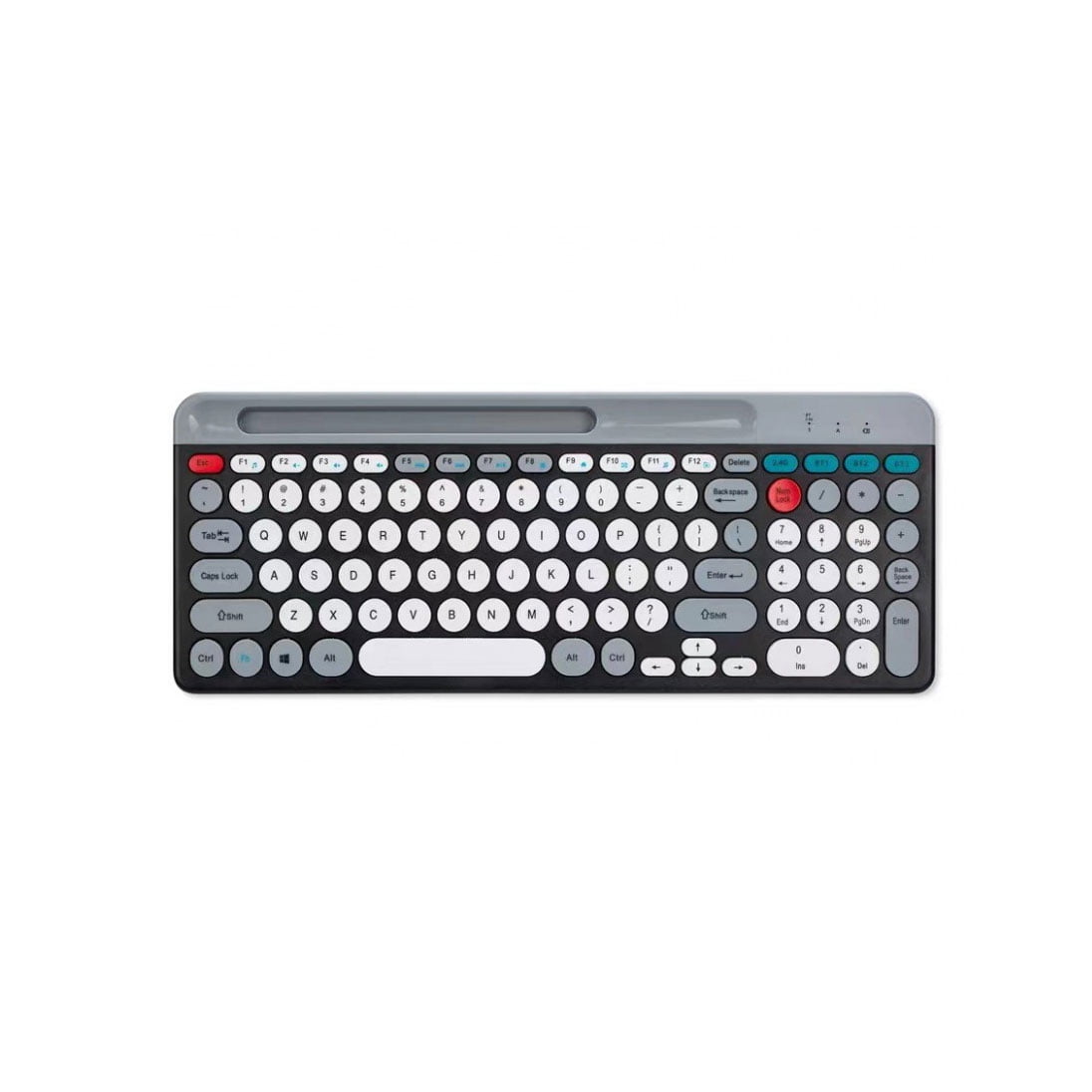 WEGEE 2.4G Wireless Bluetooth Keyboard, 3 Modes, Phone Slot, Type-c Charging Compatible with PC/Laptop/Mac/Pad/Phone/Tablet