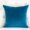 thumbnail image 2 of Plutus 20" x 20" Aqua Dulce Handmade Luxury Pillow in Teal, 2 of 2