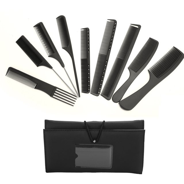 Estuche para peine de peluquería, 10 piezas / set Bolsa de herramientas de peluquería Bolsa de herramientas de peine de peluquería Diseño fácil de usar