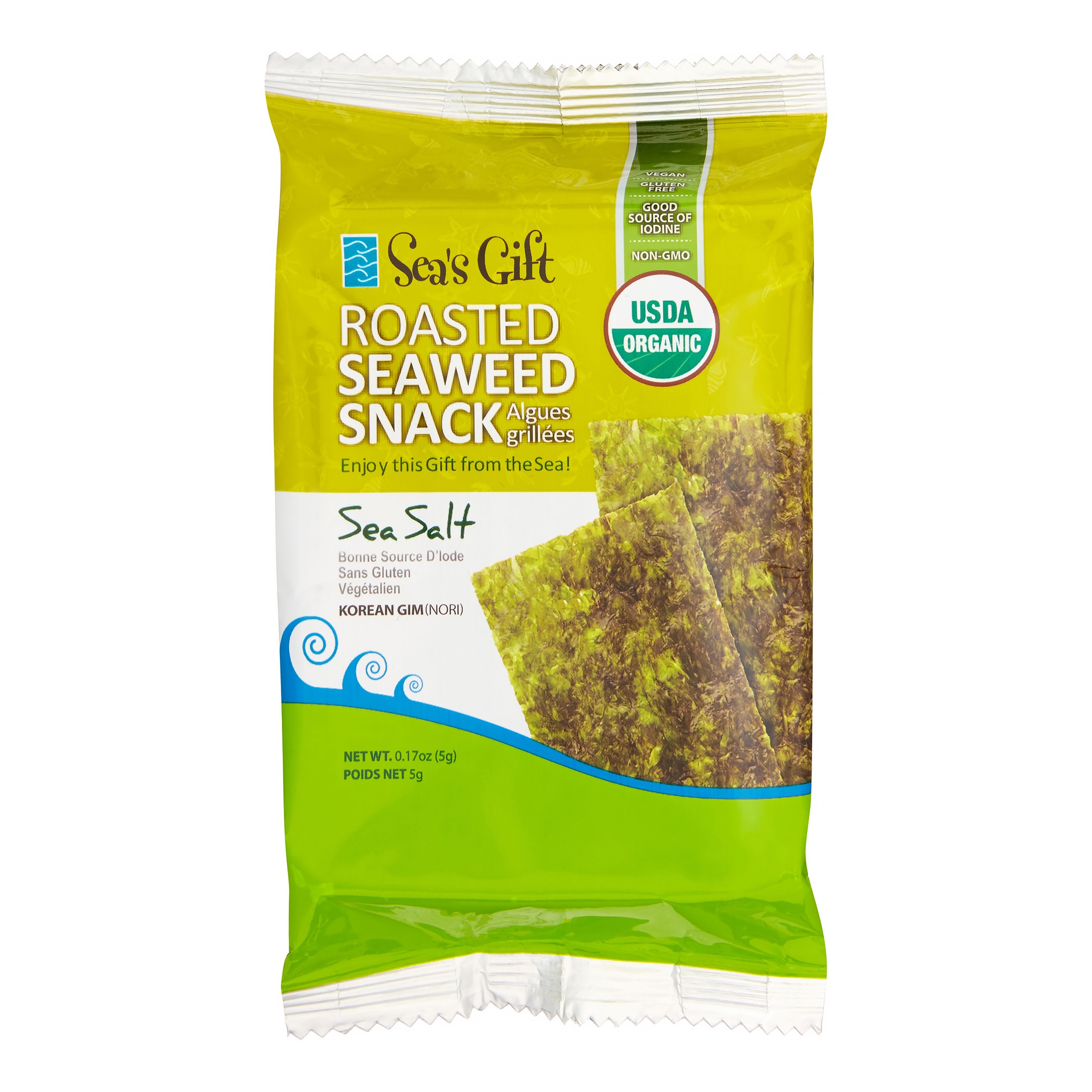 Sea's Gift Organic Seaweed, Sea Salt, 0.17 Oz