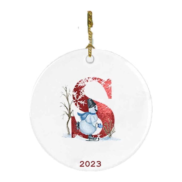 Fiudx Colgante de Muñeco de Nieve Navideño 2023, Diseño Acrílico Artesanal, Decoración Colorida para Coche, Accesorio para Oficina y Hogar, Regalo Perfecto para Las Fiestas, Tamaño 7 X 0,4 Cm