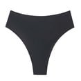 thumbnail image 2 of QTBIUQ Womens Bikini Swim Thong Bottom Briefs Cross Straps Behind Solid Color High Cut Swimwear Swimsuit Bottoms, 2 of 6