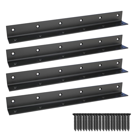 Soporte de esquina Aufuga Heavy Duty de acero inoxidable negro, 20 x 2,5 x 2,5 cm