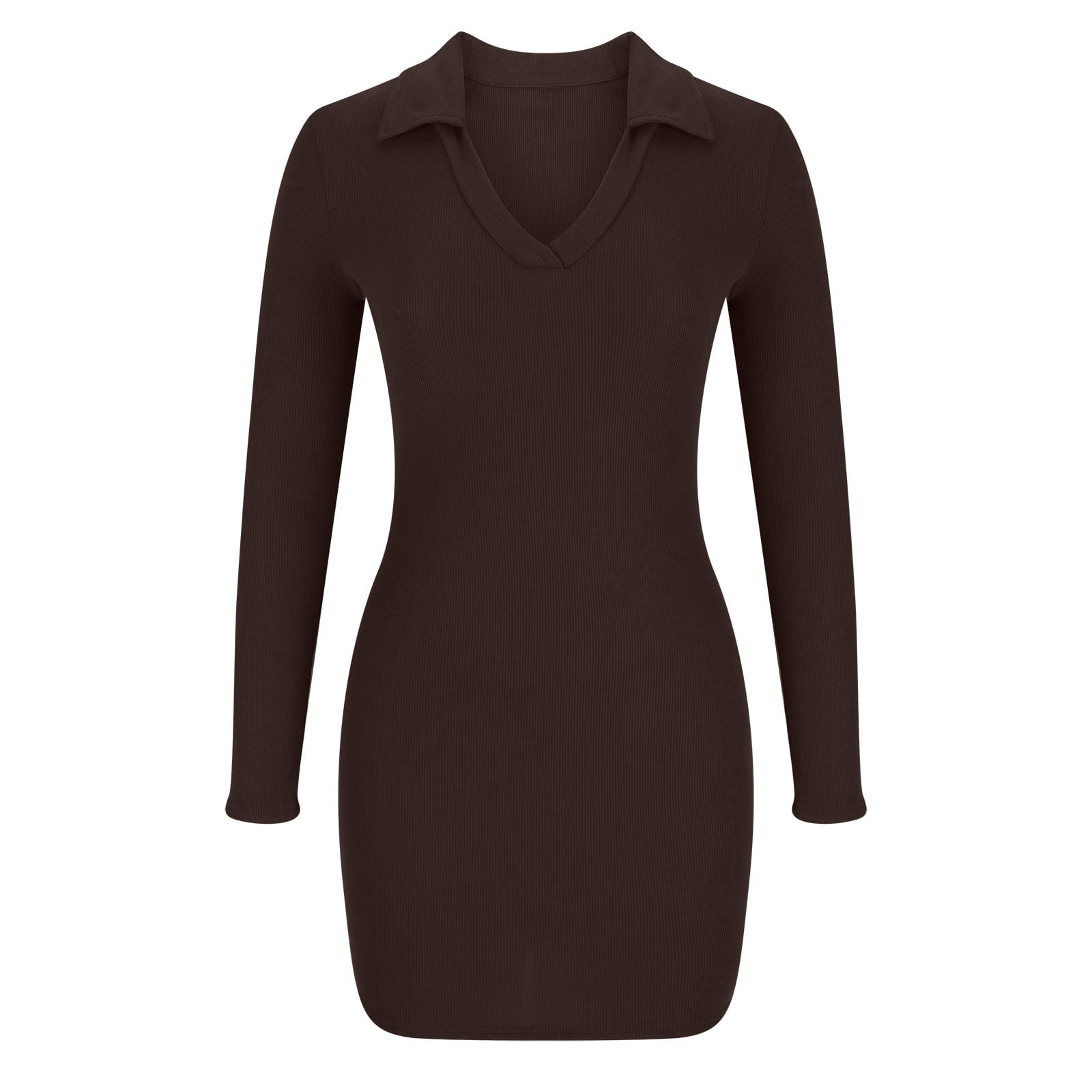 スカート Sopy Collar Longsleeve Dress 4COL Fankiway Clearance Long Sleeve Dresses Women'S New Sexy