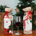 thumbnail image 4 of JoyMoreHome Christmas Wine Bags Gift Wrap Bags Christmas Cloth Wine Bags with Drawstring Wine Bags for Wine Bottles Cover for Christmas Valentine Wedding Birthday Party Supplies, 4 of 6
