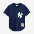 thumbnail image 2 of Men's Mitchell & Ness Rickey Henderson Navy New York Yankees Cooperstown Collection Mesh Batting Practice Button-Up, 2 of 7