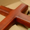 thumbnail image 4 of 2023 - Cruz de madera decorativa antigua hecha a mano para colgar en la pared, cruz de Jesús, arte de pared de la Santa Cruz, 32 cm, 4 of 4