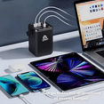 thumbnail image 4 of Mr. Gadgets Power Bank 60,000mAh Batería Portátil Compacta, Carga Rápida 100W con 6 Puertos (USB-C y USB-A), Linterna Integrada, Protección Inteligente – Color Negro, 4 of 10
