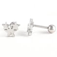thumbnail image 3 of 304 Stainless Steel Ear Plugs Ear Studs Star Silver 7.5X8.5X2Mm 1Mm Z346, 3 of 4