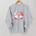 thumbnail image 2 of Womens Valentine's Day Gnome Sweatshirt Cute Oversized Graphic Print Shirt, Soft Casual Crewneck Sweater Holiday Gift for Her Gray,Size S, 2 of 6