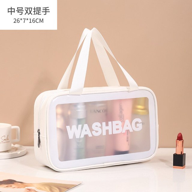 FUDEAM-Bolsa de almacenamiento de viaje para mujer, neceser de PVC impermeable, transparente, portátil, para maquillaje qiuyongming unisex