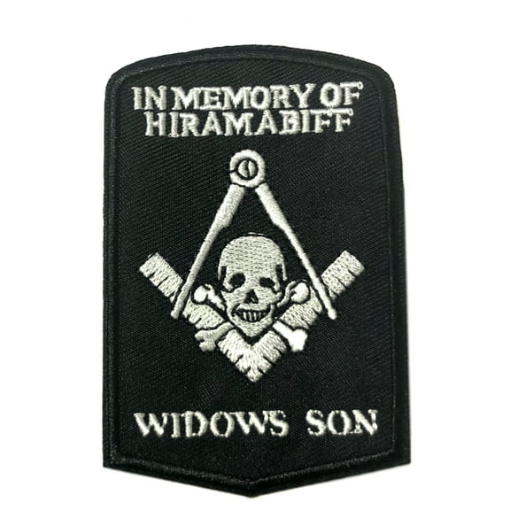 Hiram Abiff Mason Compass Embroidered Patch Iron/Sew-On Applique Freemasonry