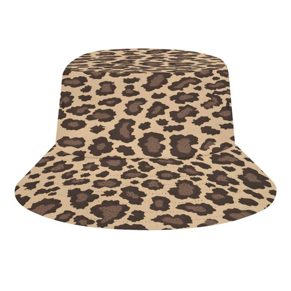 Men'S And Women'S Universal Fisherman'S Hat Sun Protection Can Be Easily Matched With All Kinds Of Clothing For Picnic Camping Climbing And Fishing Leopard Skin Print Style DarkGreen1_3