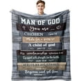thumbnail image 1 of LHSHID Christian Gifts for Men Christian Gift Blanket Religious Gifts for Men Bible Gifts Catholic Gifts Spiritual Gifts Inspirational Gifts Encouragement Birthday Gifts for Men of God 30x40in, 1 of 5