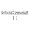 thumbnail image 1 of Stainless Steel Watch Band Silver Solid Adjustable Butterfly Clasp Replacement Watchband24mm, 1 of 14