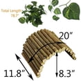 thumbnail image 7 of Extra Large Wooden Reptile Hideout Bearded Dragon Bendy Bridge Climbing Ladder Hiding Hut Reptiles Hide Cave Habitat Decor for Lizards Gecko Spiders Snakes Tortoise(XL:20" x 11.8"), 7 of 7