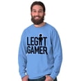 thumbnail image 3 of Legit Gamer Video Games Nerdy Geeky Men's Long Sleeve Tee T Shirt Brisco Brands L, 3 of 6